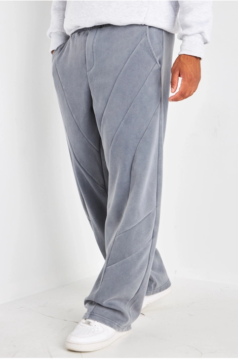 Jogging gris à coupe droite
