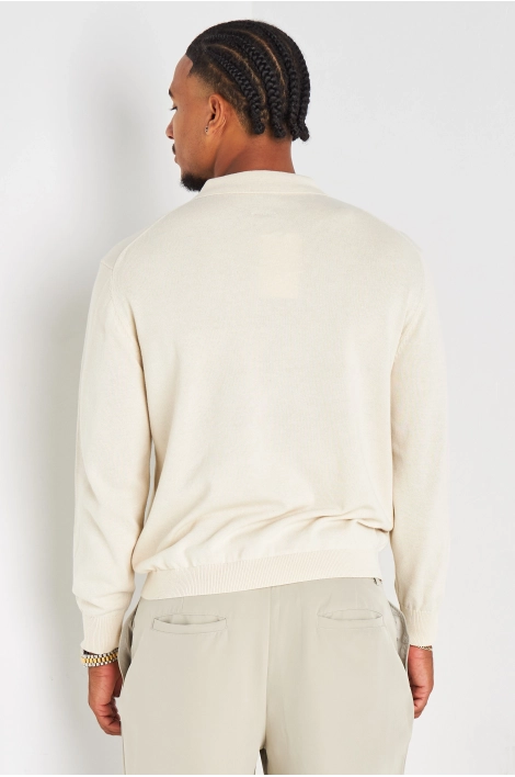 Gilet beige en maille fine
