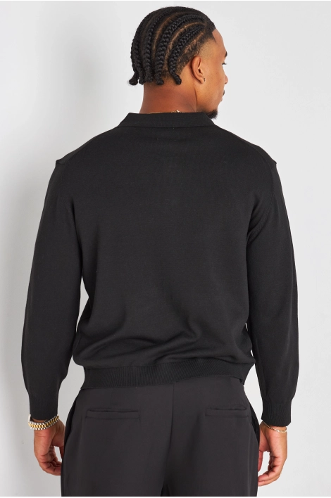 Gilet noir en maille fine