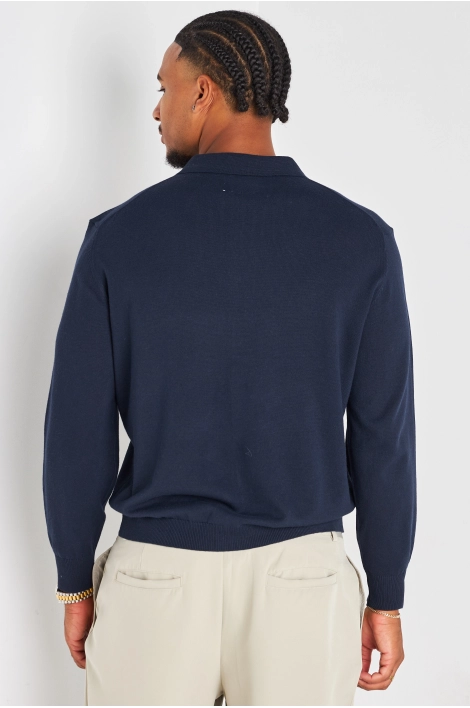 Gilet bleu marine en maille fine