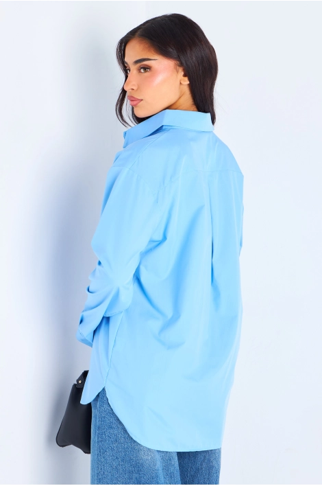 Chemise bleu clair à manches longues