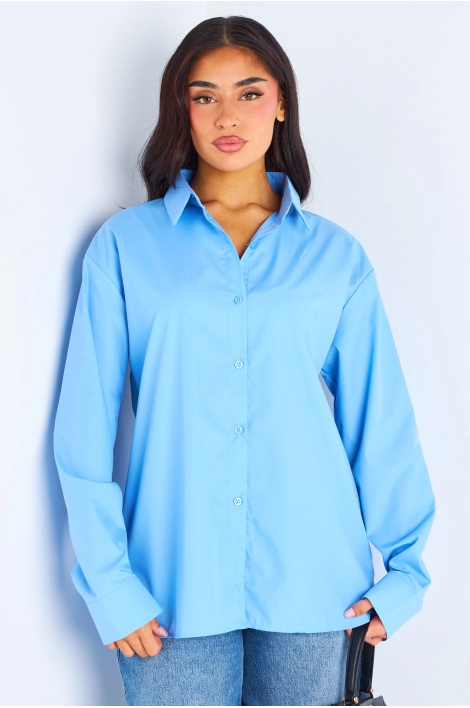 Chemise bleu clair à manches longues