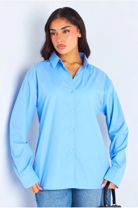 Chemise bleu clair à manches longues