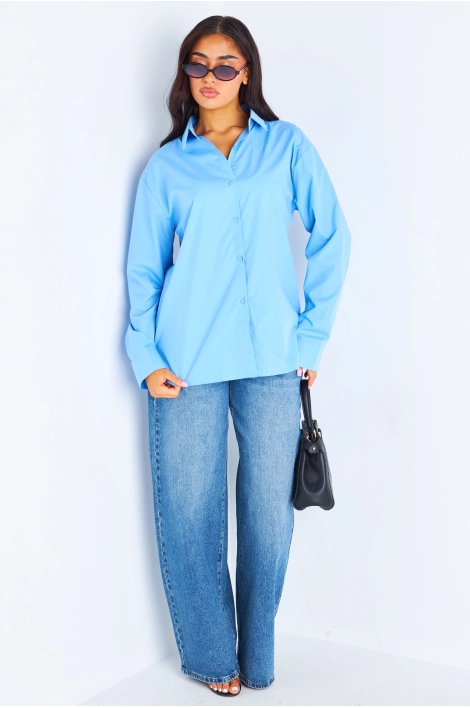 Chemise bleu clair à manches longues