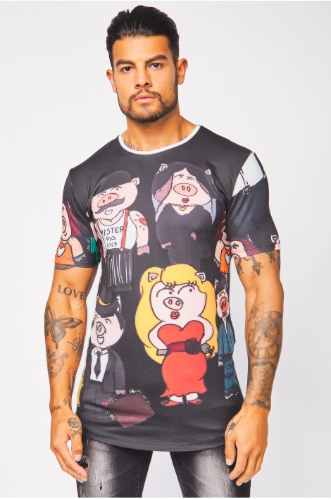 T-shirt blanc Mister pig