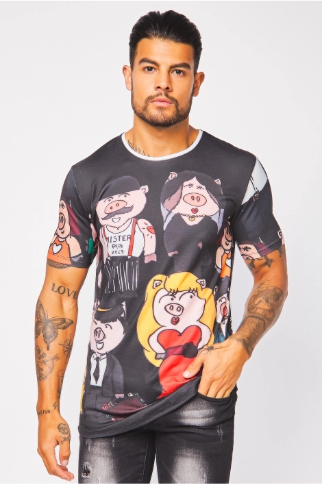 T-shirt blanc Mister pig