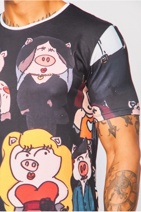 T-shirt blanc Mister pig