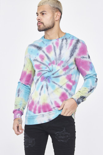 Sweat multicolore à motif psychédélique