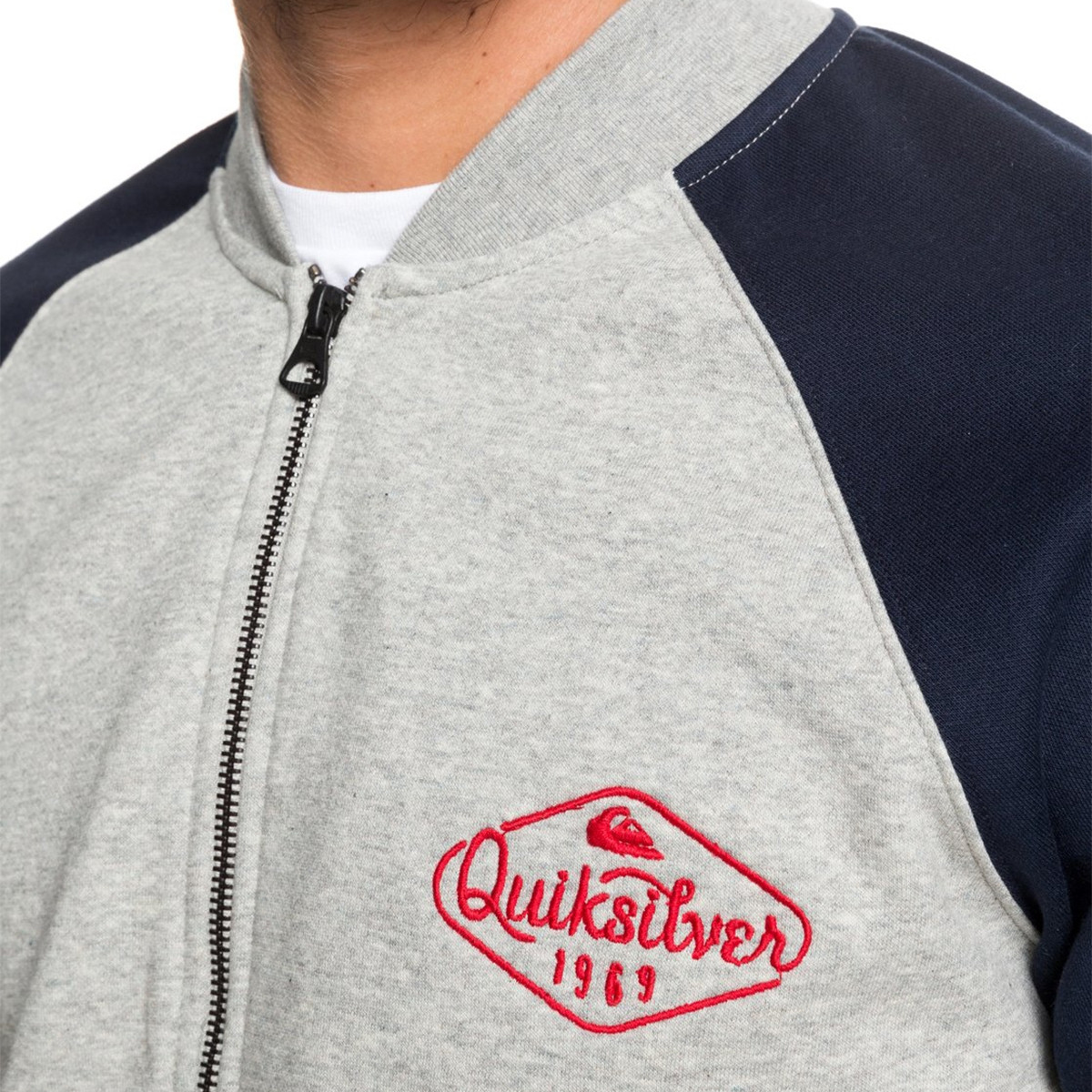Sweat Bomber Quiksilver Saltwater Brigade grau