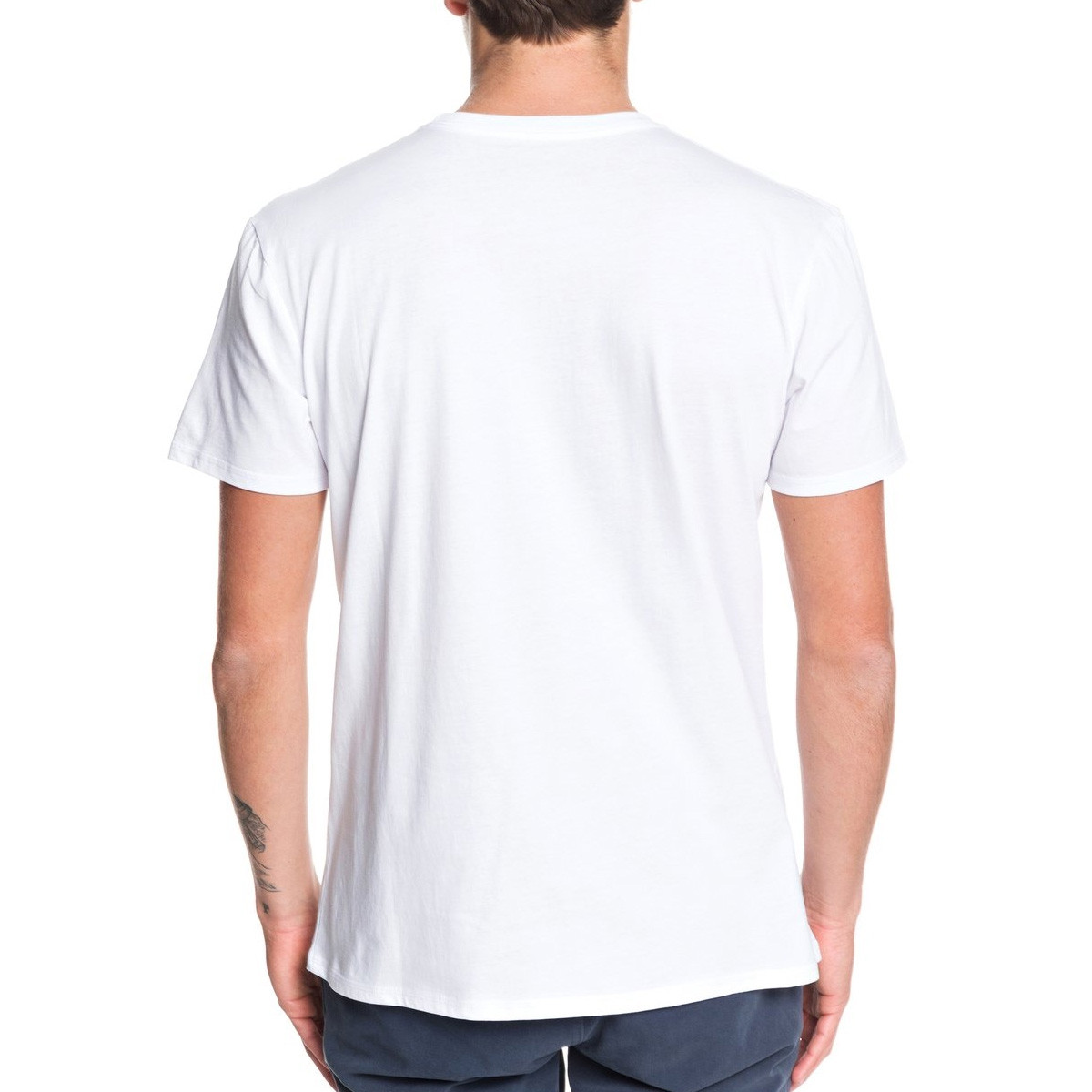 T-shirt Quiksilver Skull Open Face blanc