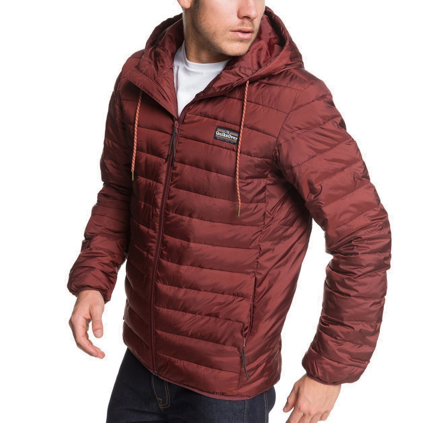 Quiksilver scaly bordeaux down jacket