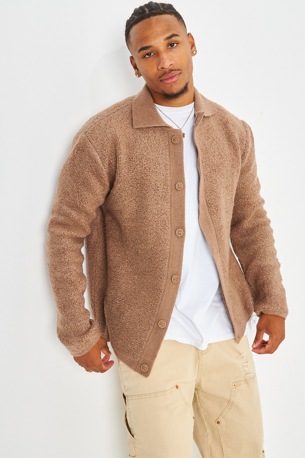 Gilet marron en laine