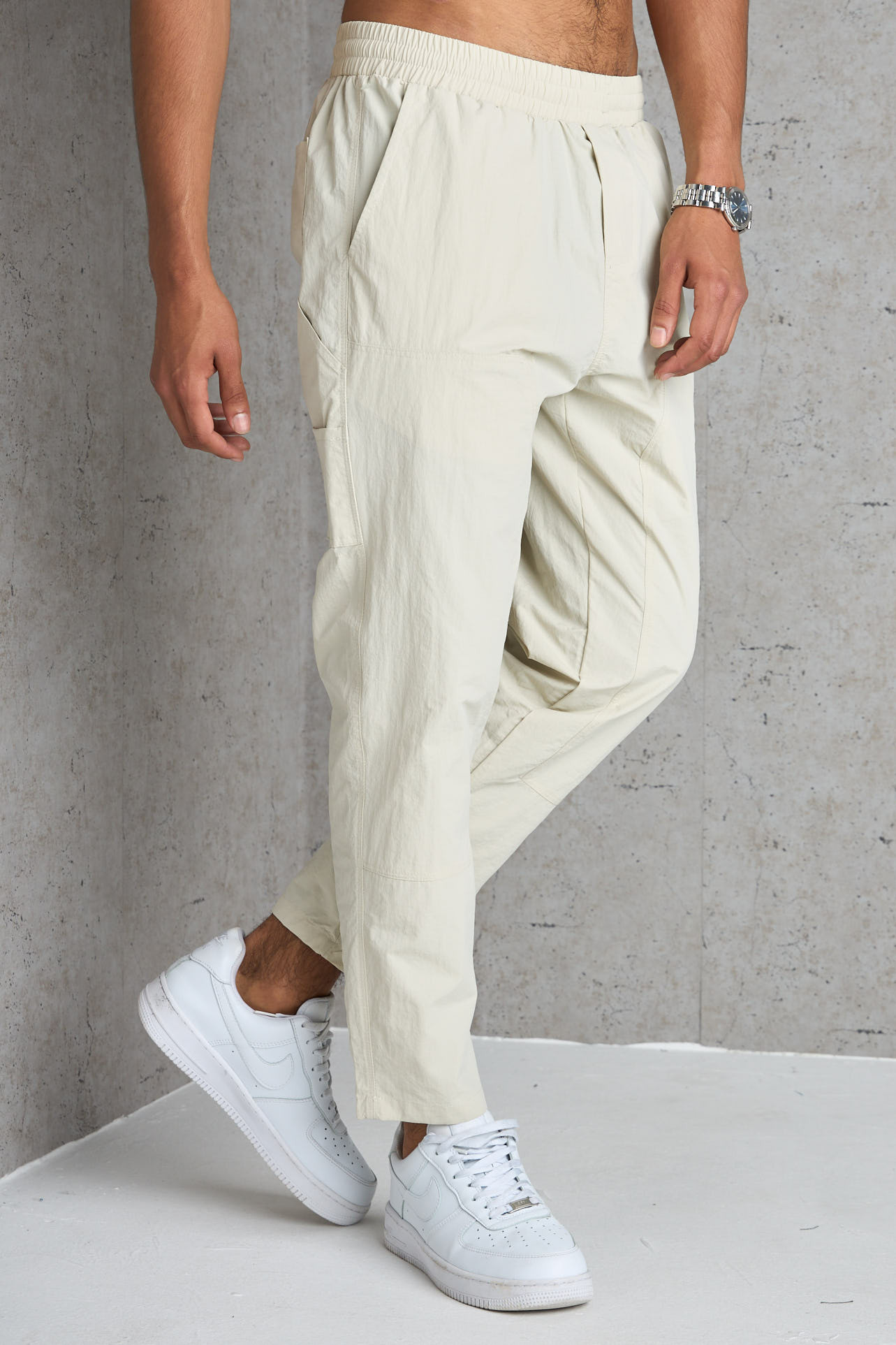Jogging en toile beige
