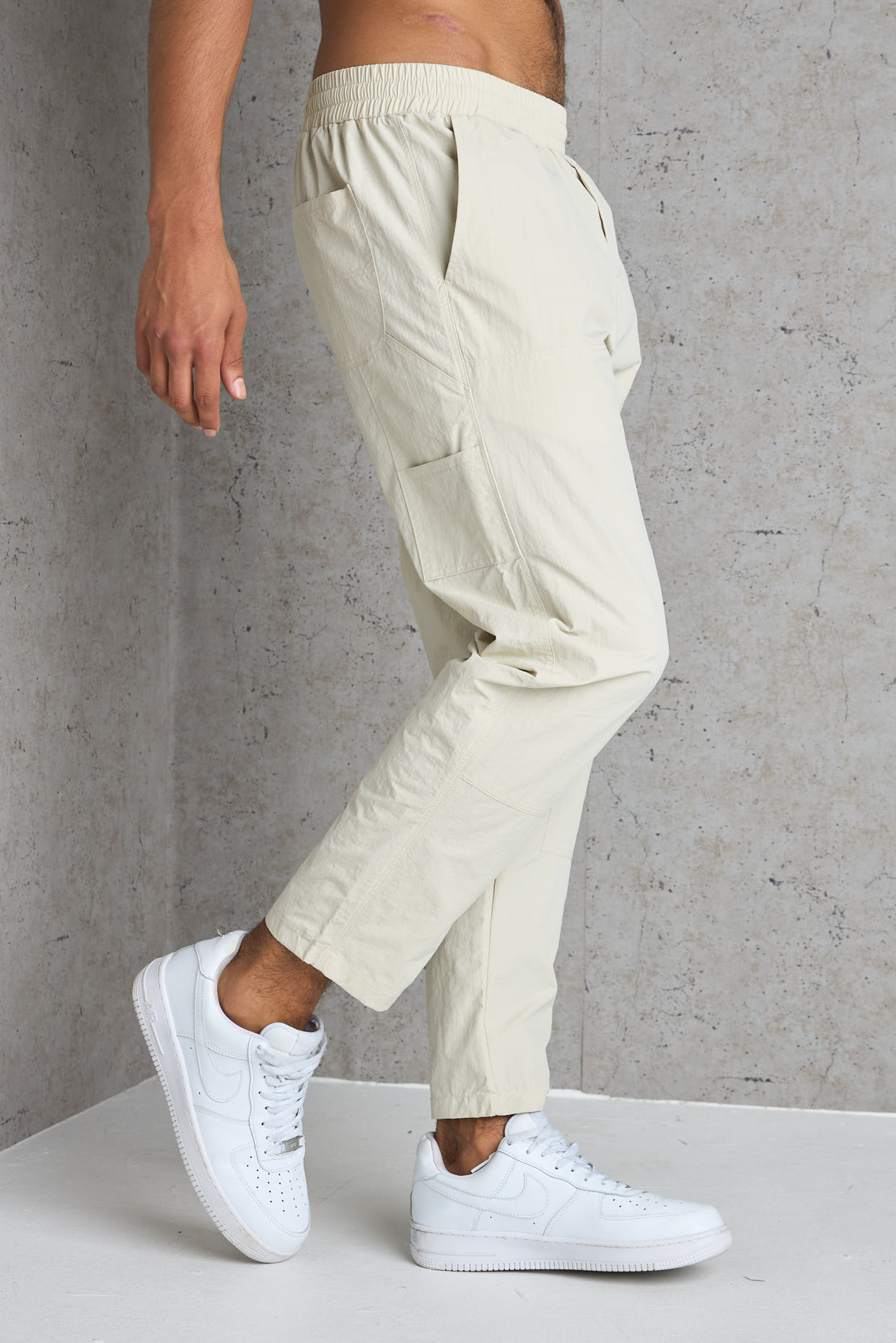 Jogging en toile beige