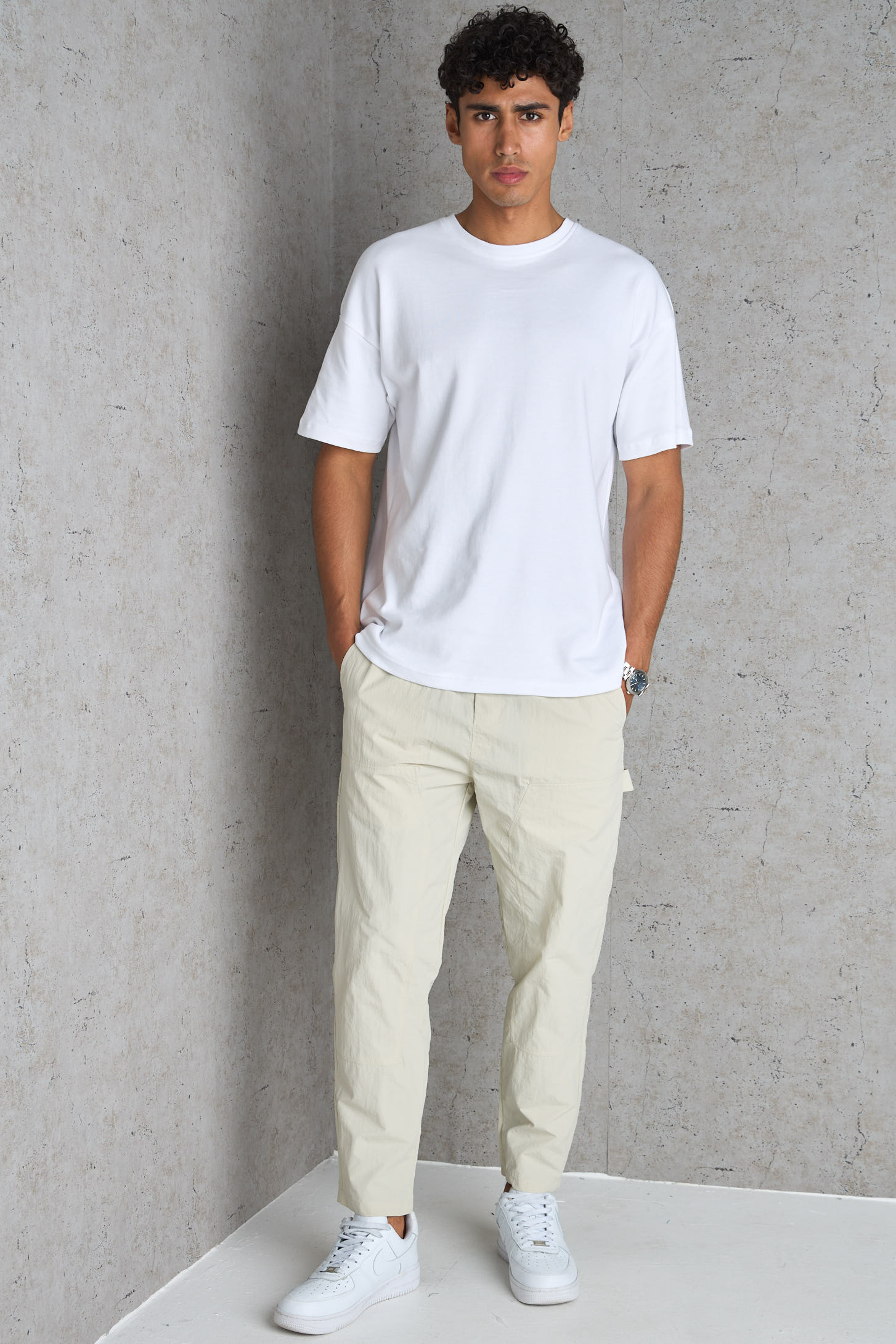 Jogging en toile beige