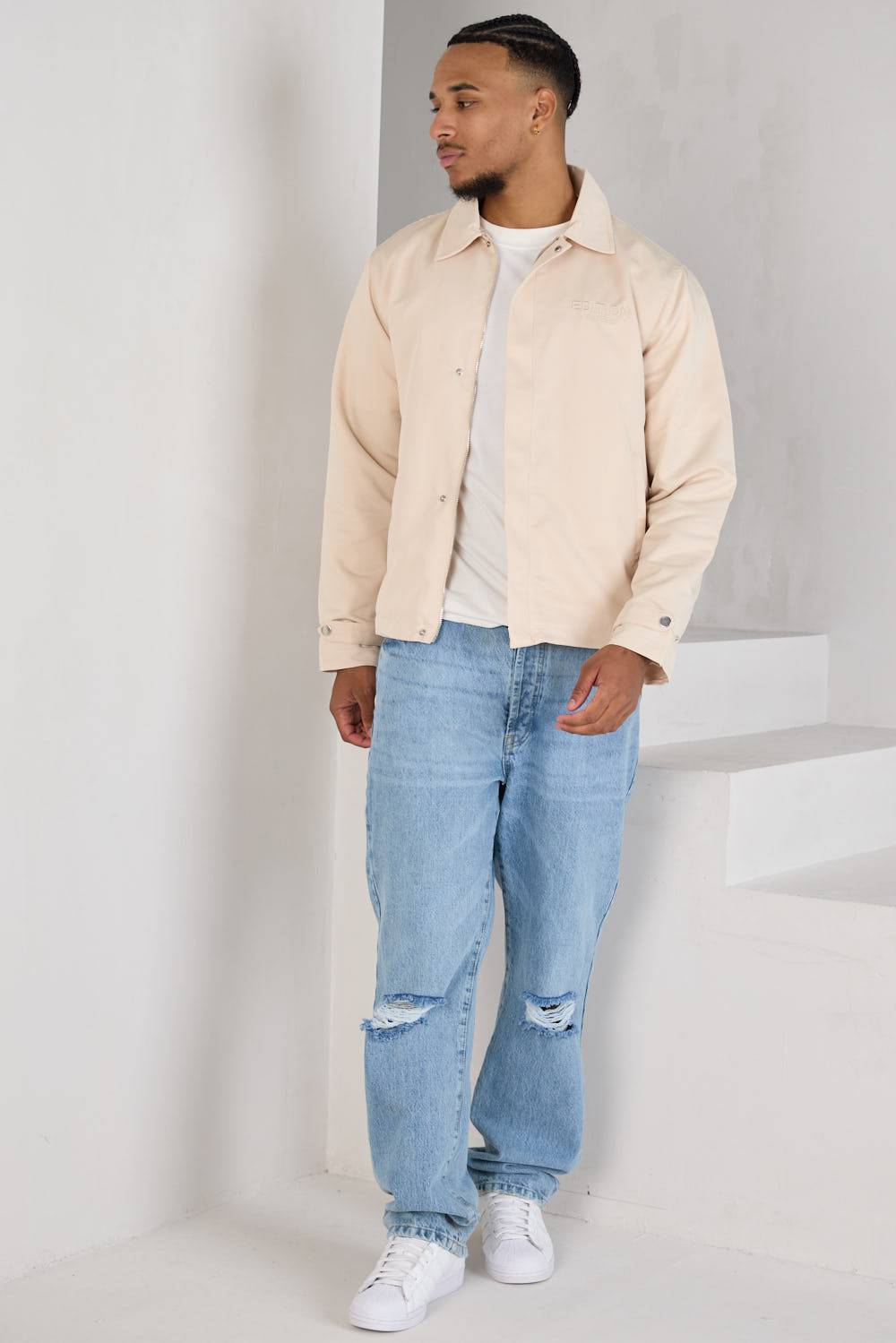 Veste beige zippée "edition filtree "