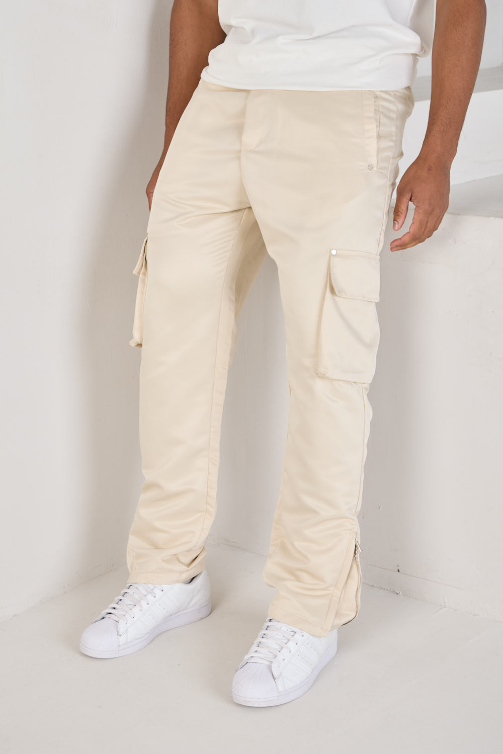 Jogger pant beige cargo