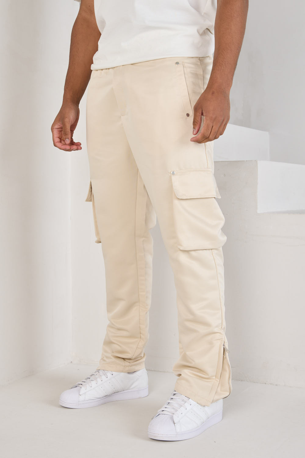 Jogger pant beige cargo