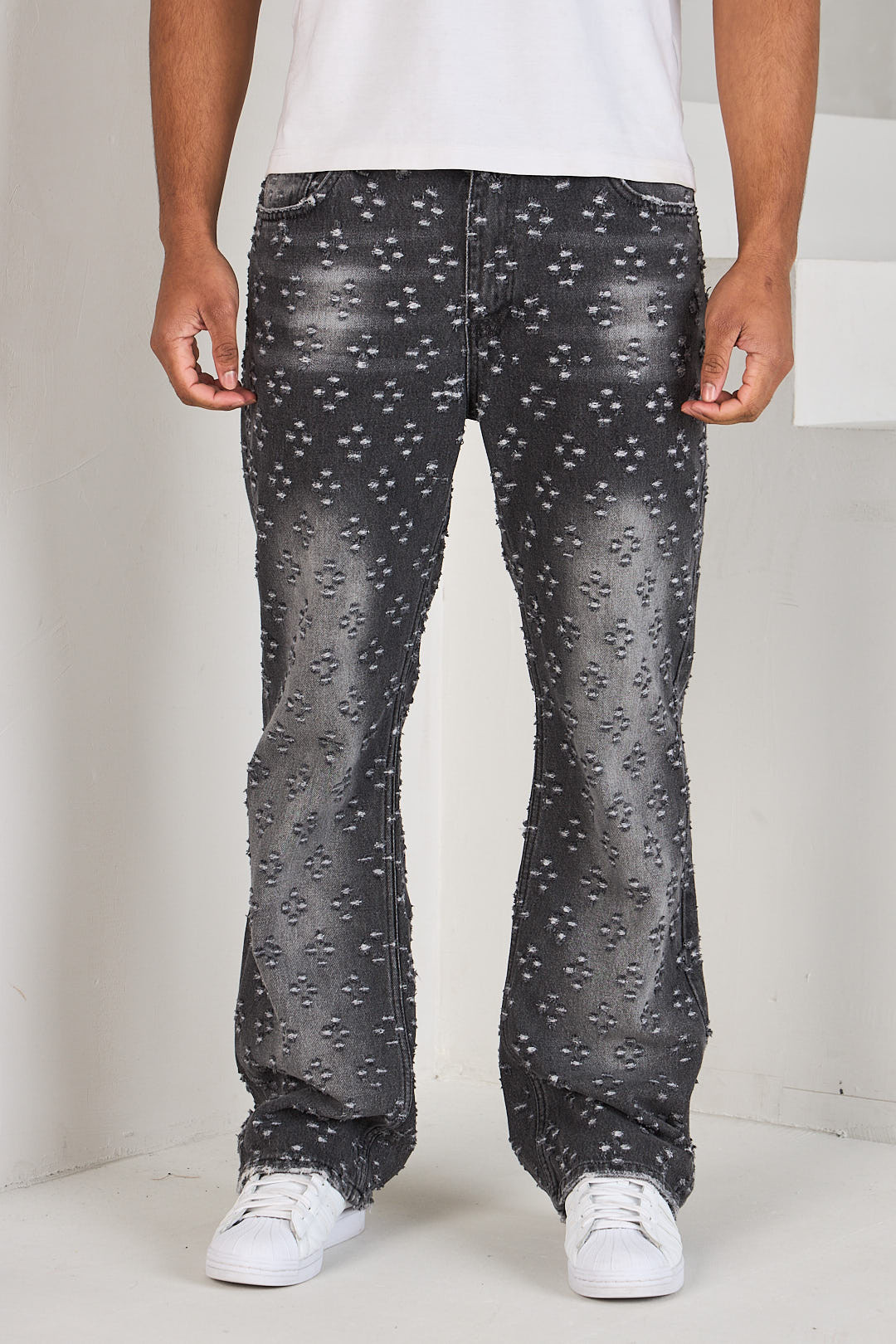 Jean gris effilocher