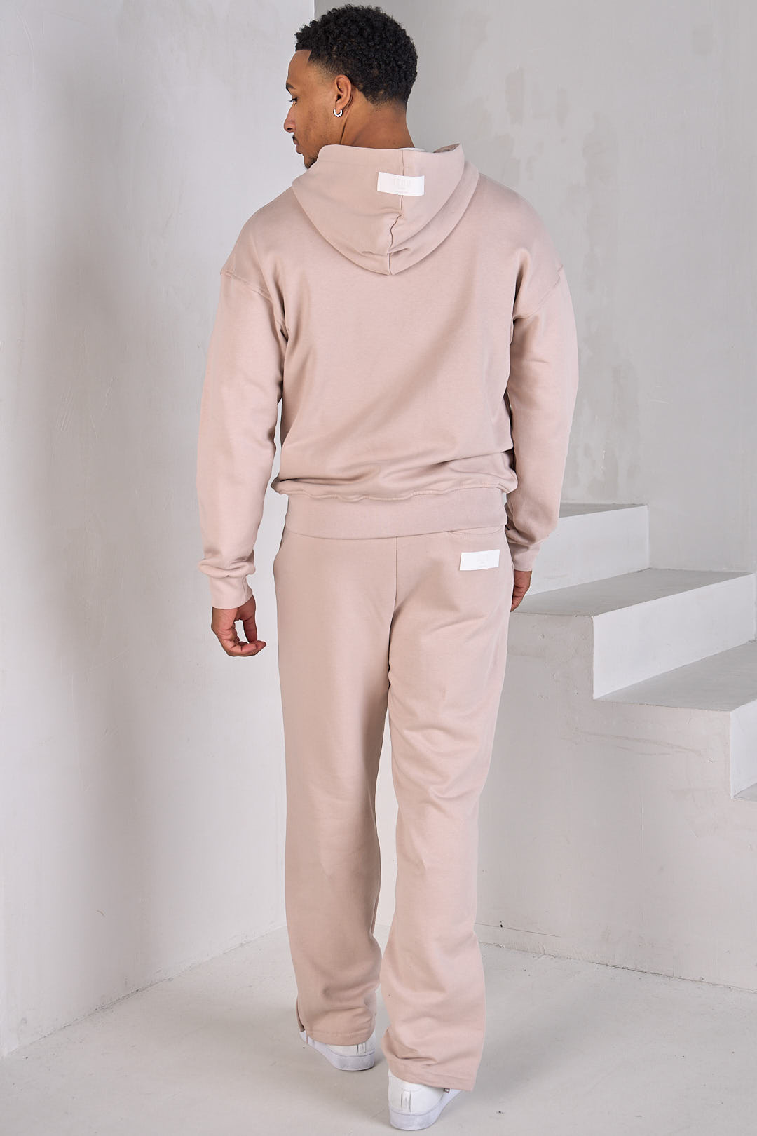 Ensemble 2 pièces sweat zippé  + jogging beige