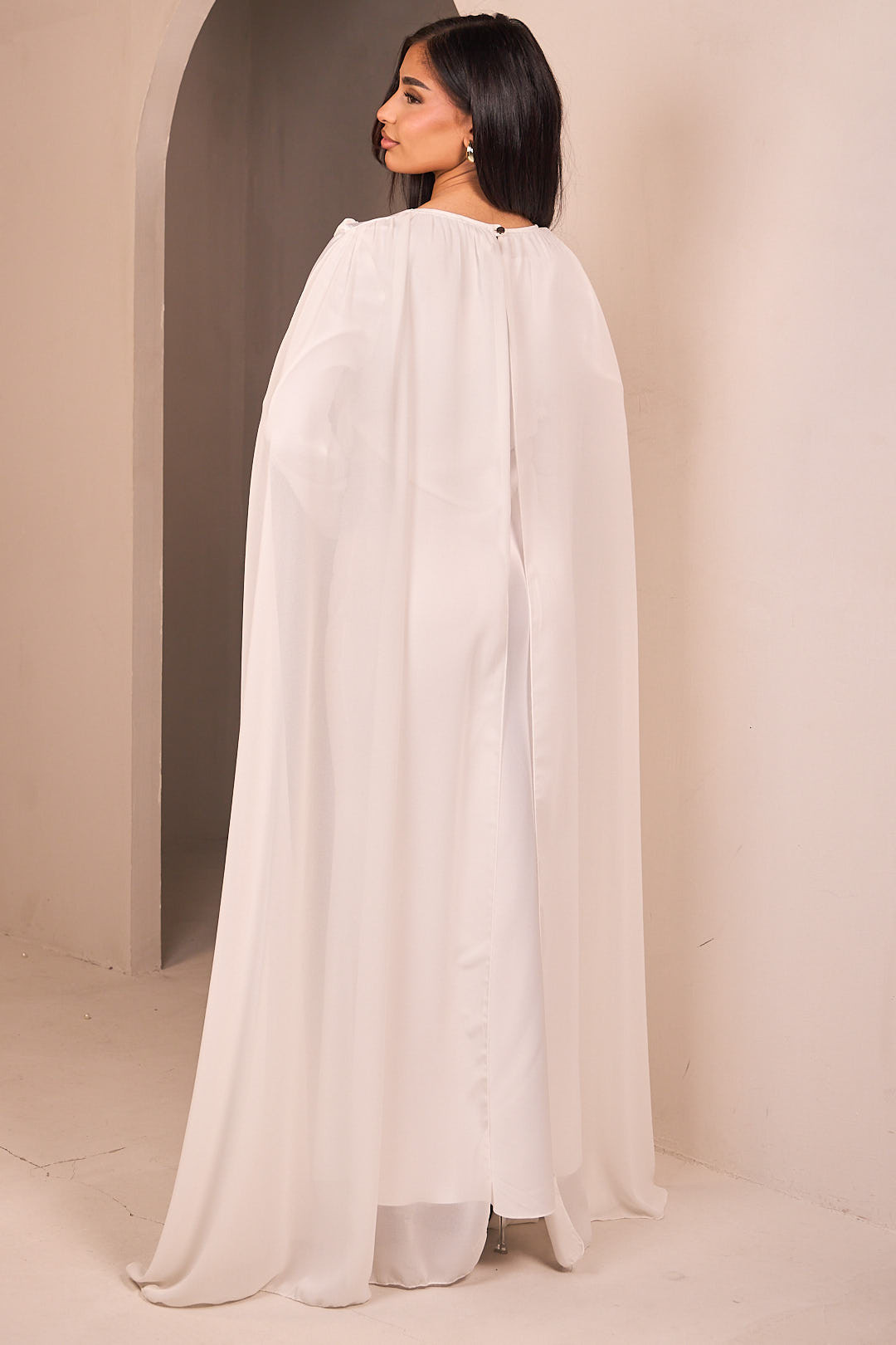 Robe rose à empiècement drapé sur le devant