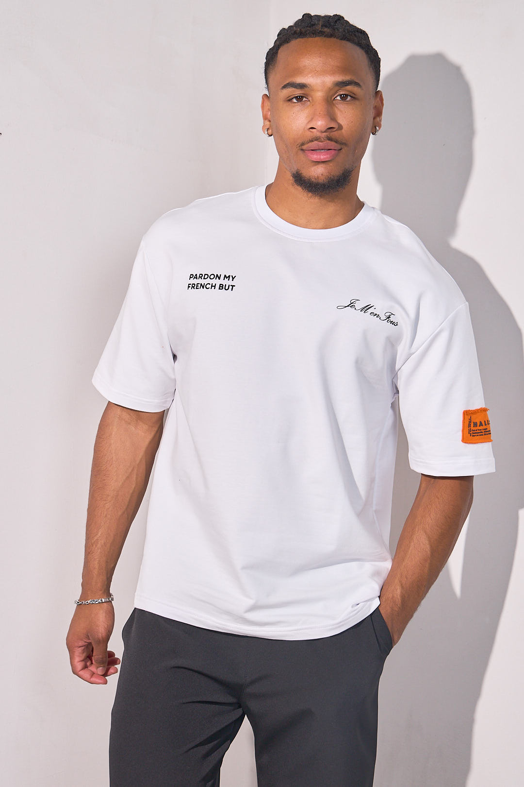 Tee-shirt blanc imprimé french