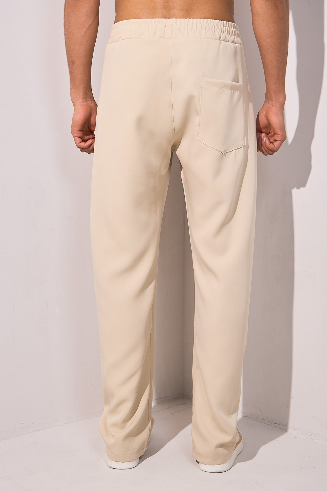 Pantalon coupe droite beige