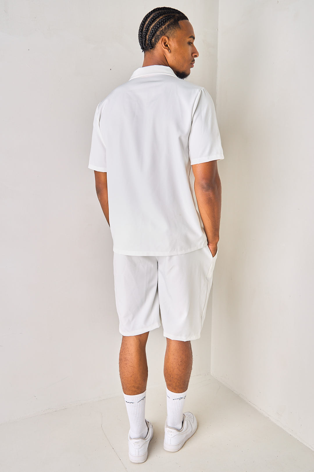 Ensemble 2 pièces chemise + short blanc