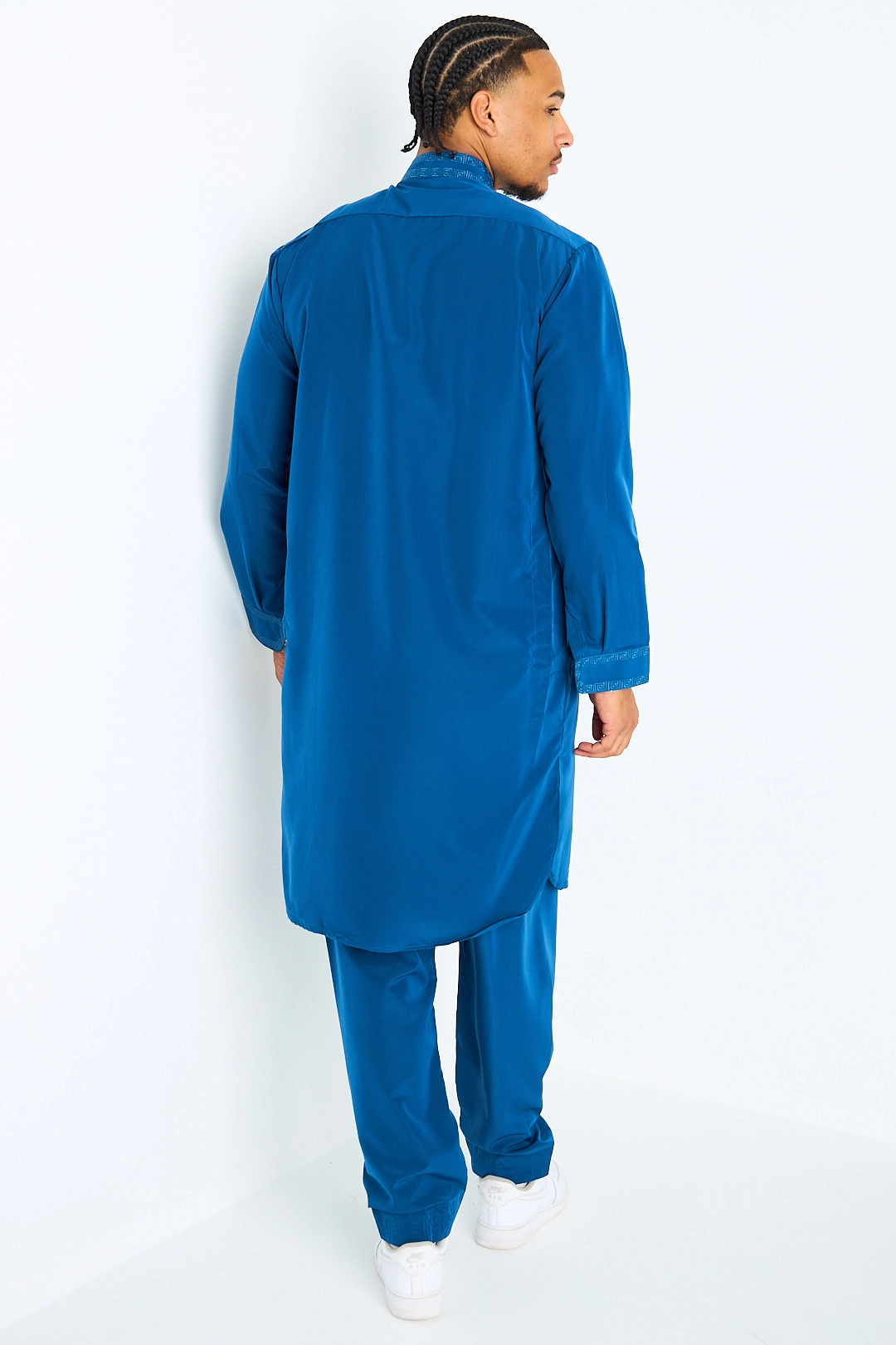 Ensemble 2 pièces : qamis + pantalon bleu