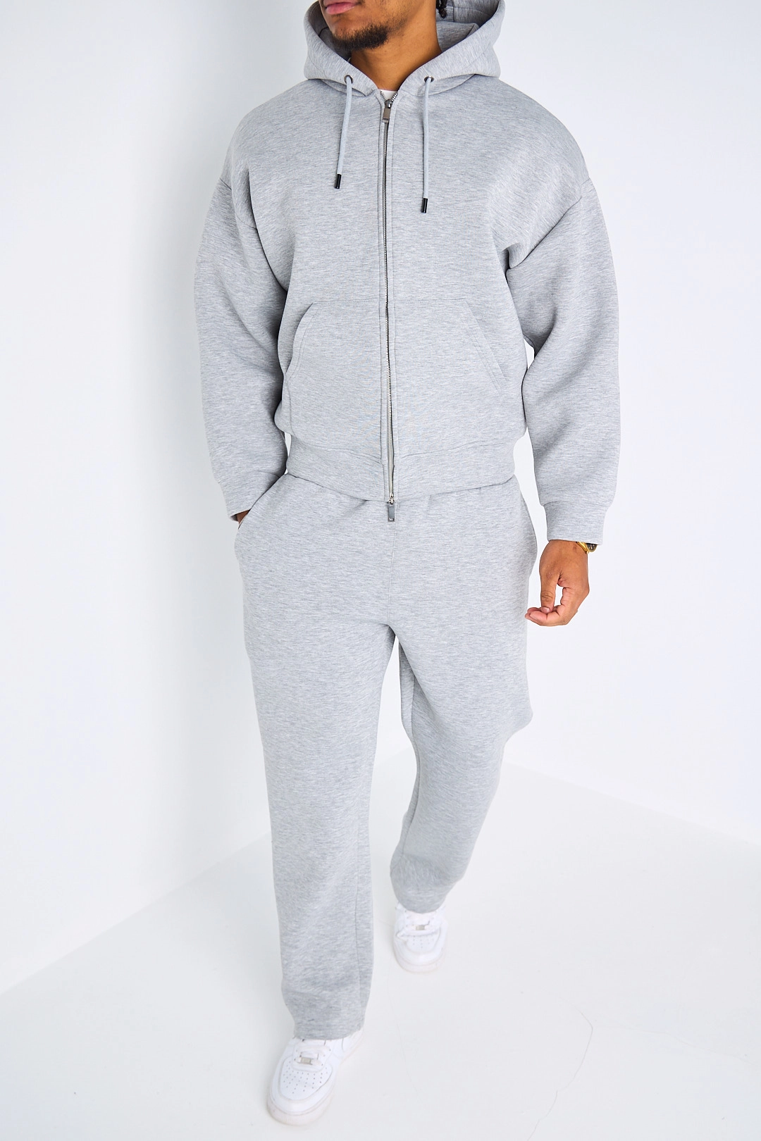 Ensemble 2 pièces gris veste à capuche + jogging