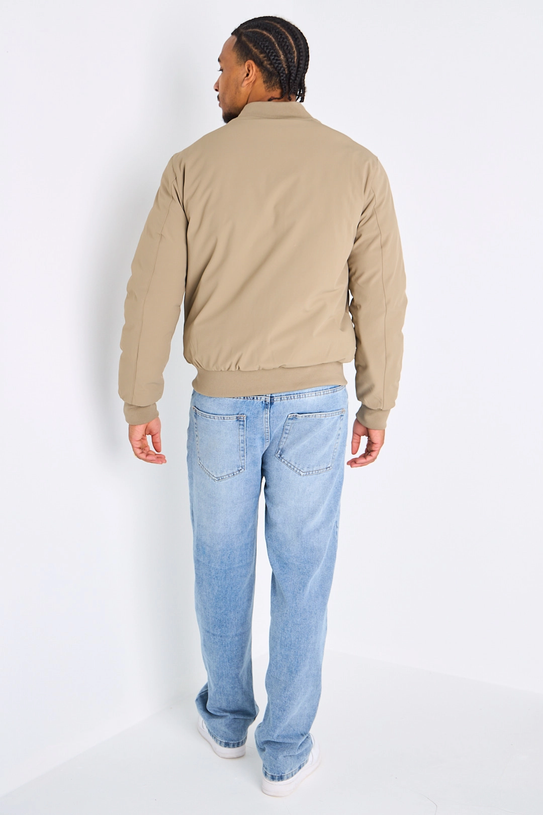 Veste style bomber réversible taupe intérieur taupe