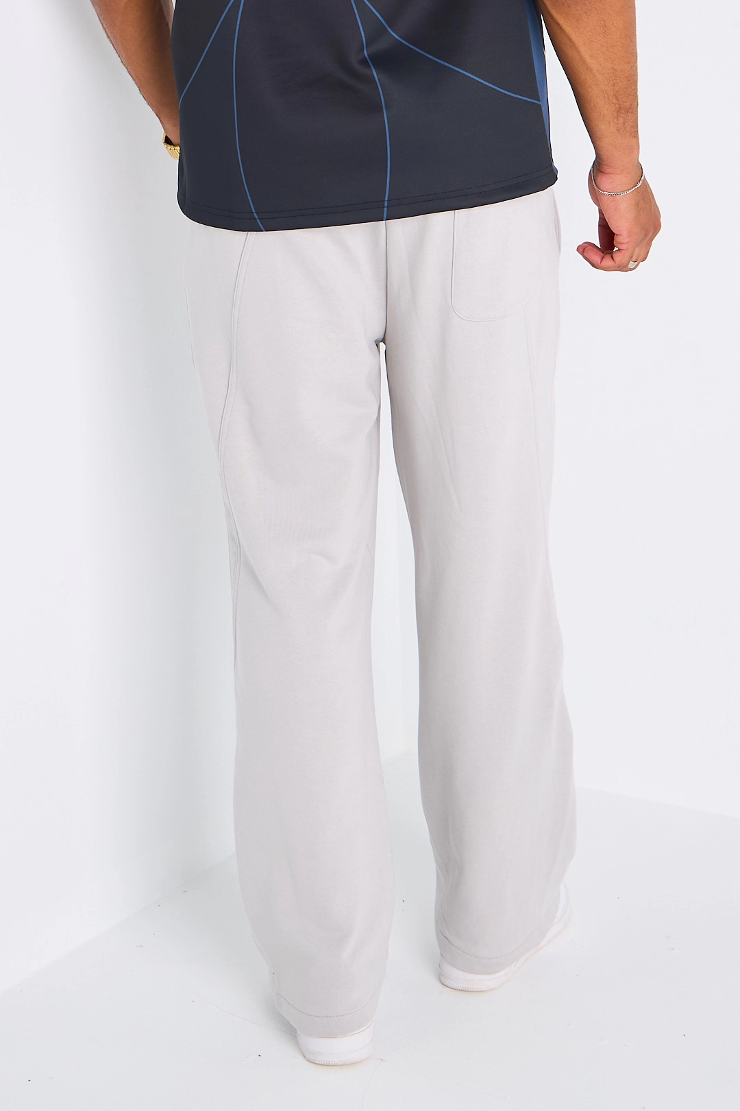 Jogging coupe droite gris