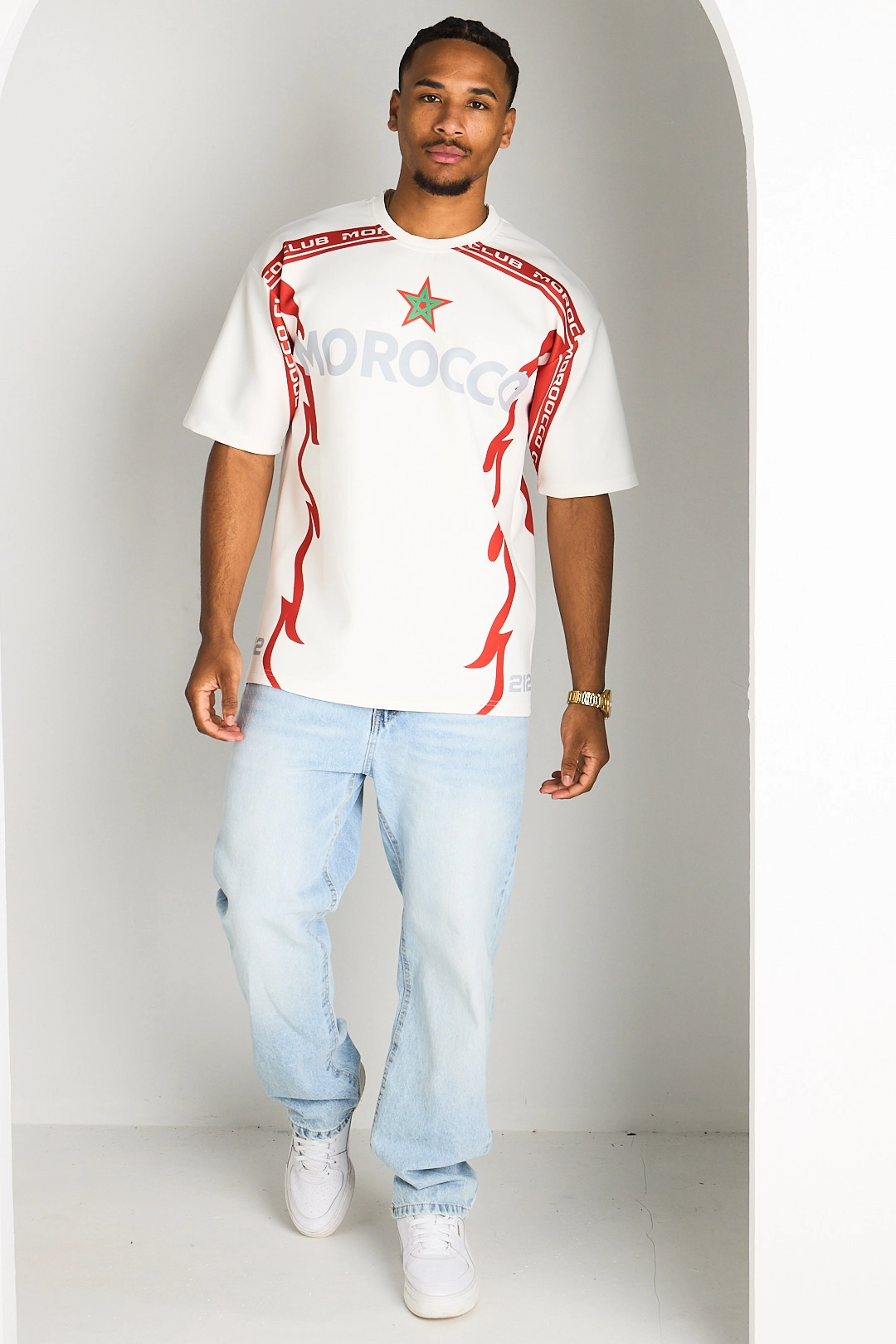 Tee-shirt blanc à inscriptions