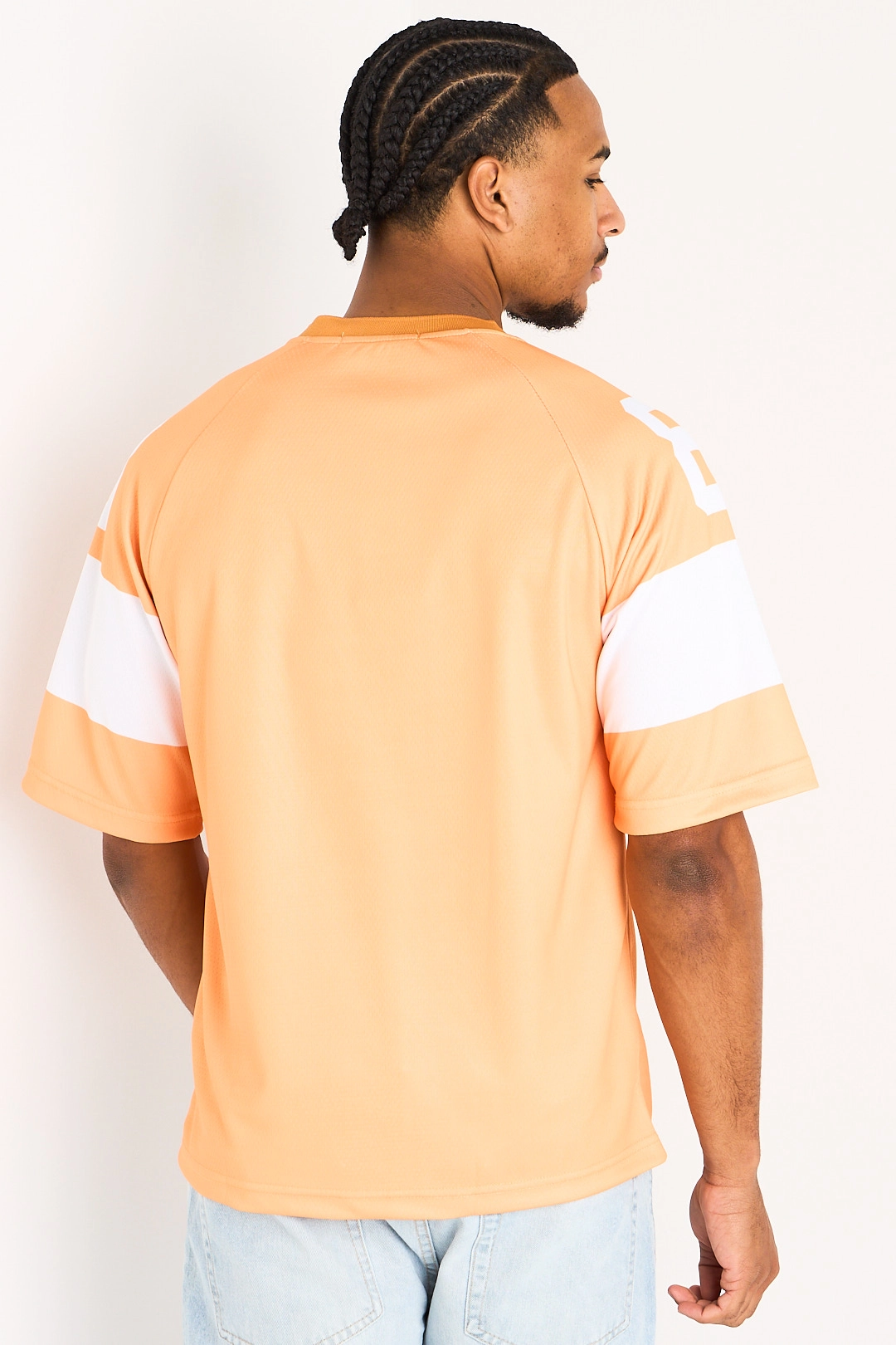 Tee-shirt orange à illustration et broderie