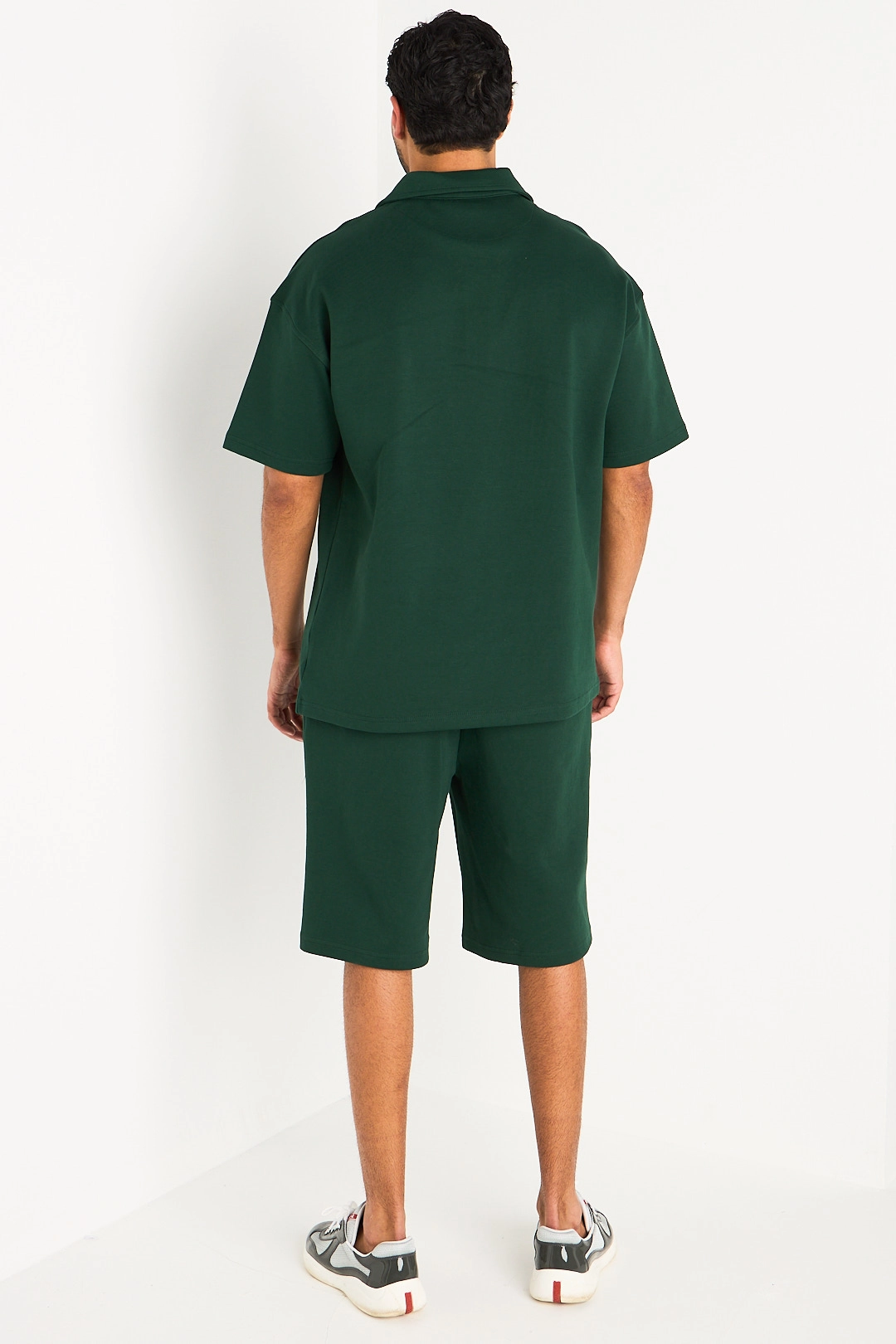 Ensemble vert haut col rabat + short