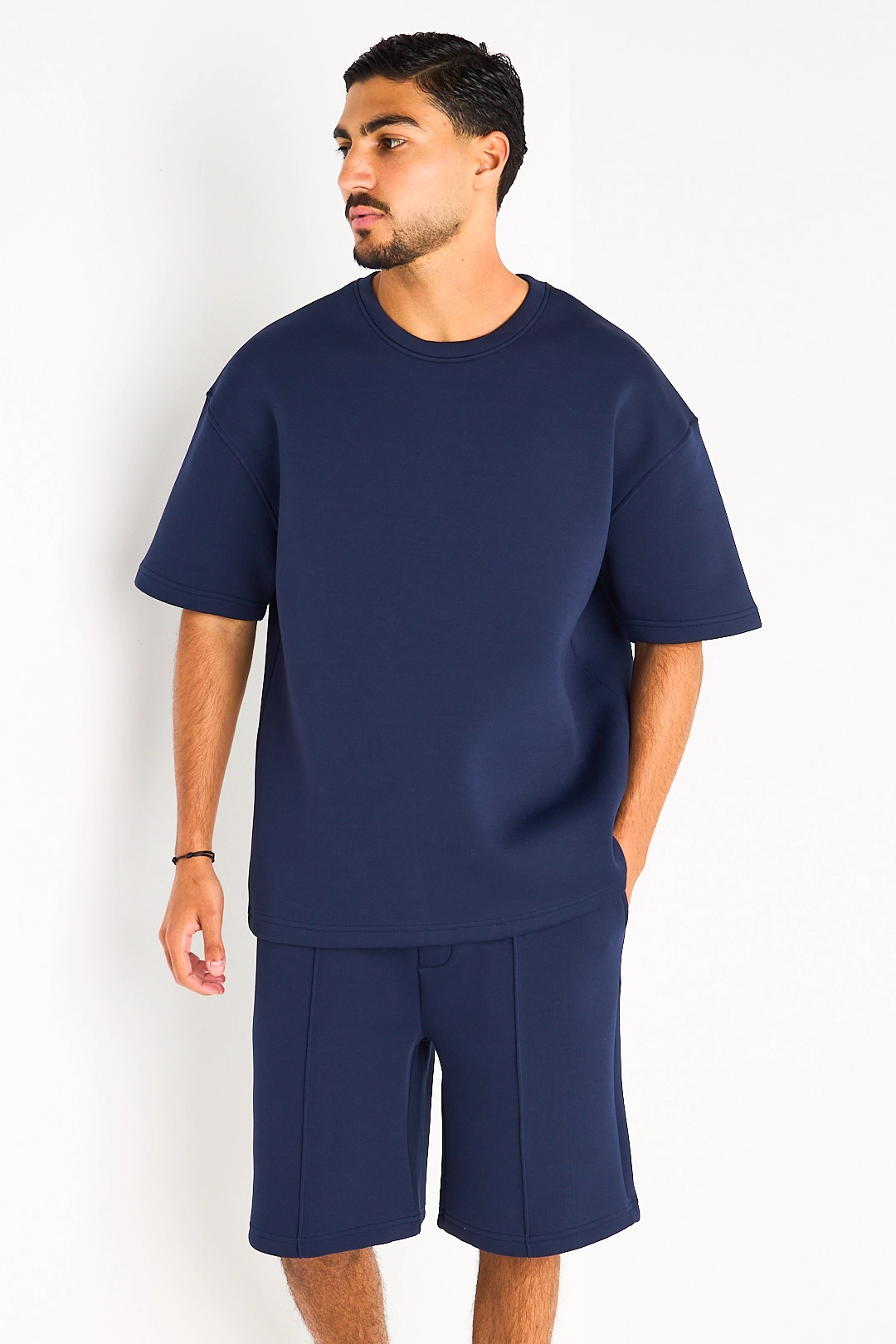 Ensemble deux pièces tee-shirt + short bleu marine