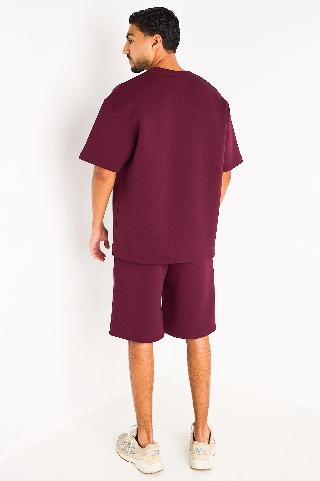Ensemble deux pièces tee-shirt + short bordeaux