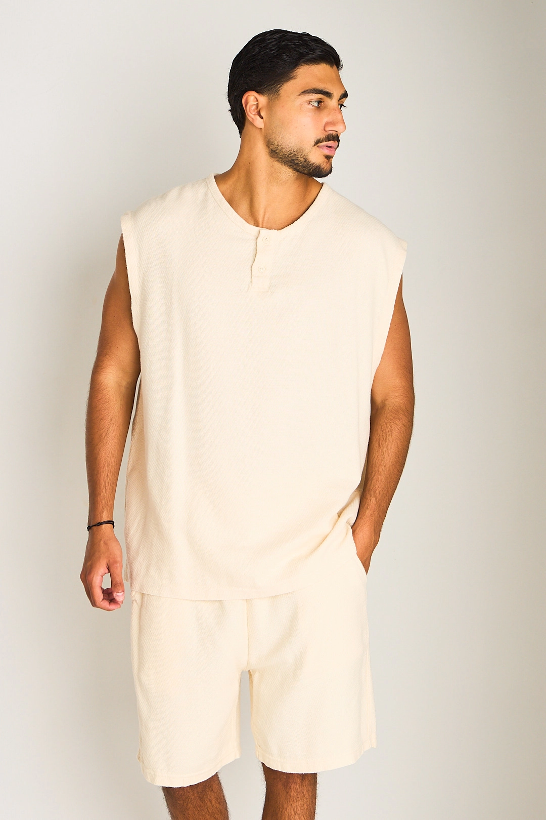 Ensemble deux pièces beige marcel + short