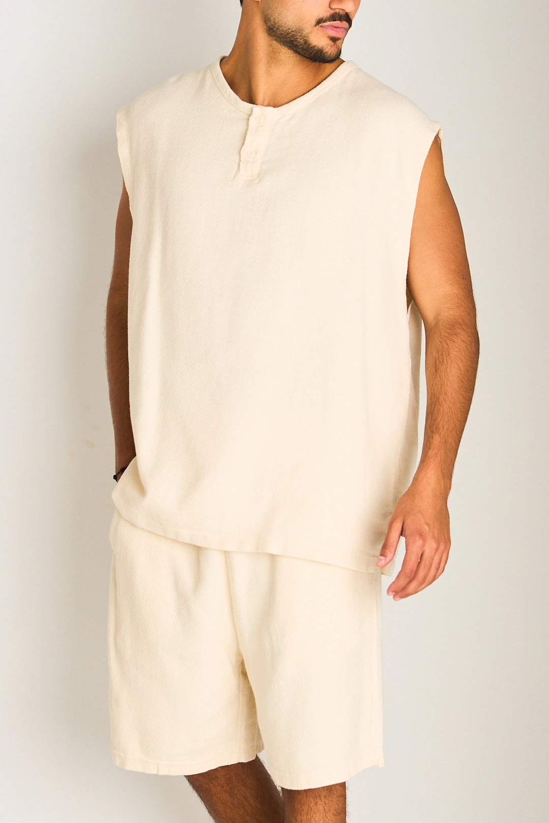 Ensemble deux pièces beige marcel + short