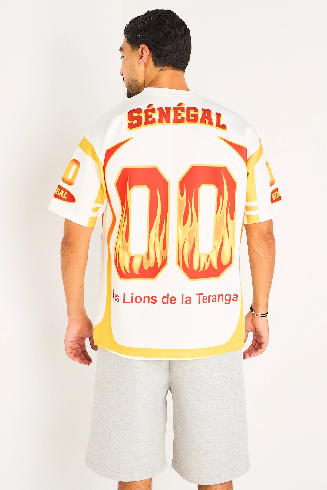 Tee-shirt blanc à inscription '' Sénégal ''