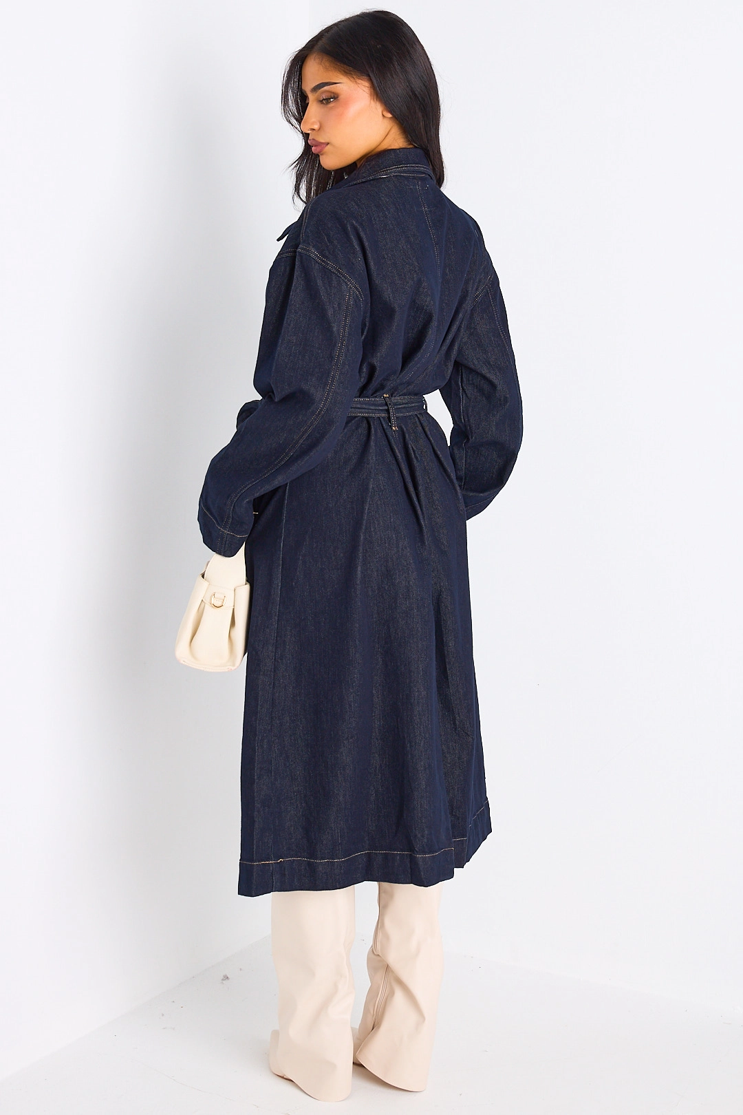 Trench long en jean