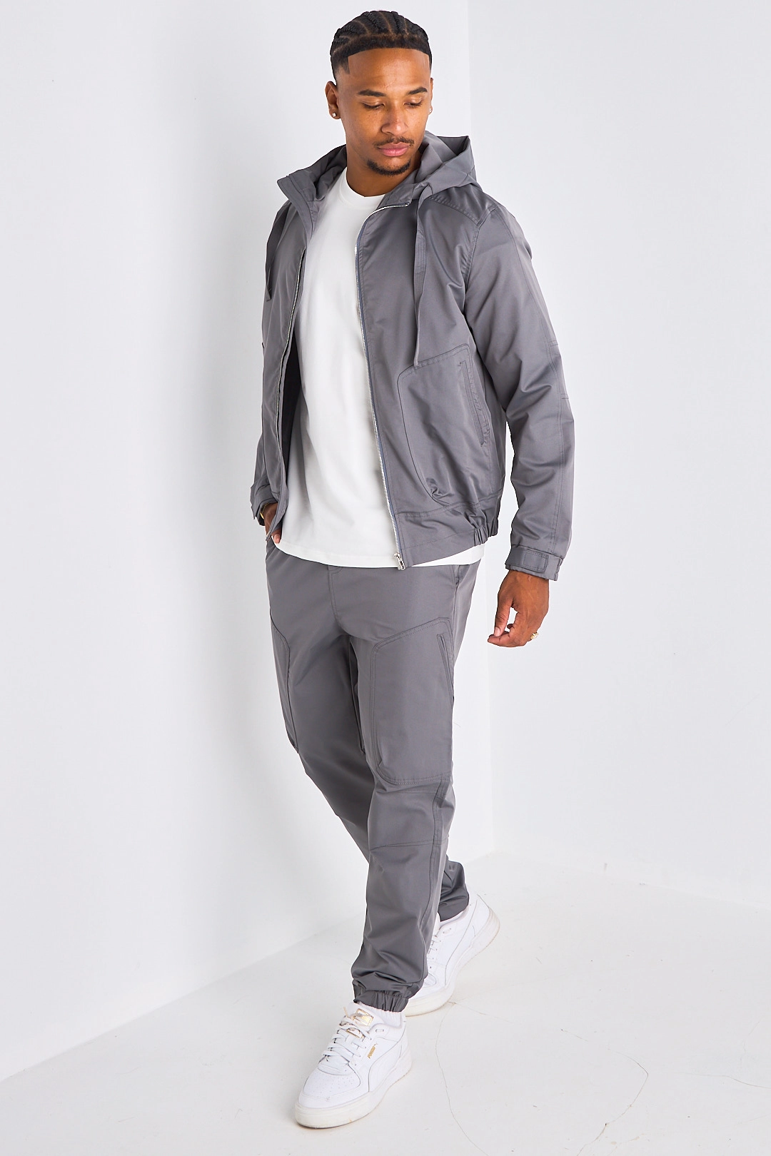 Ensemble 2 pièces : veste + jogging gris
