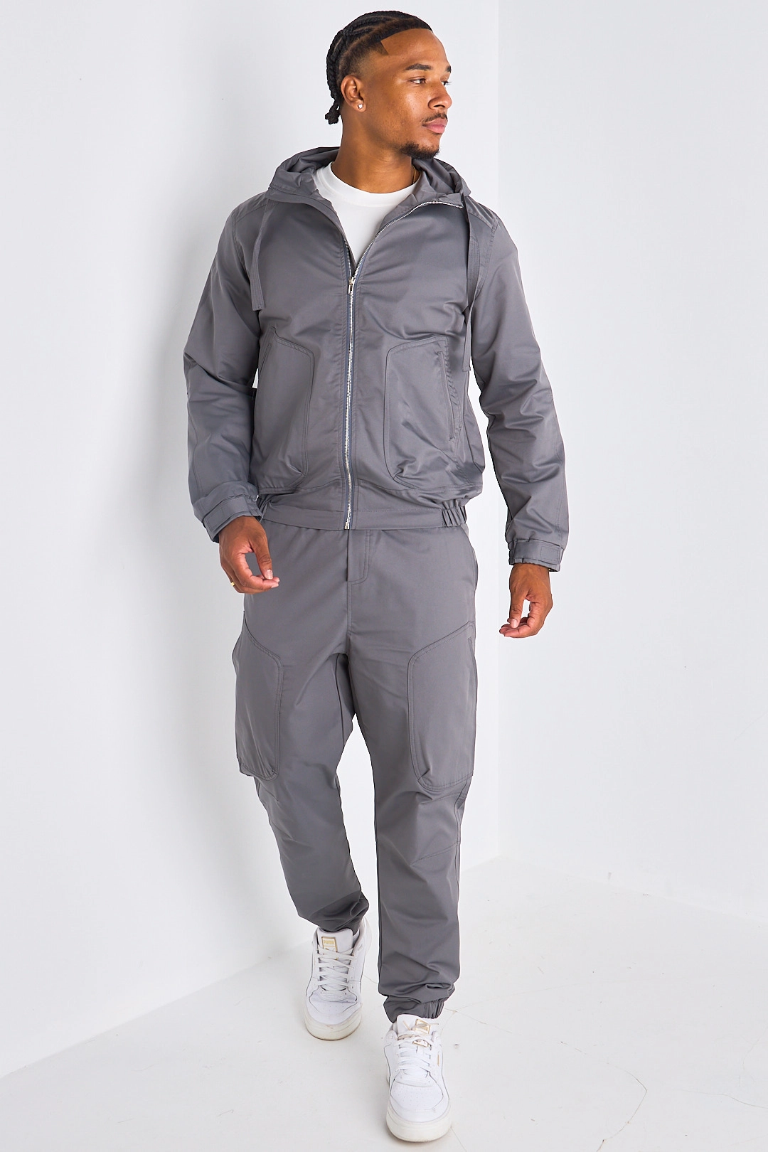 Ensemble 2 pièces : veste + jogging gris