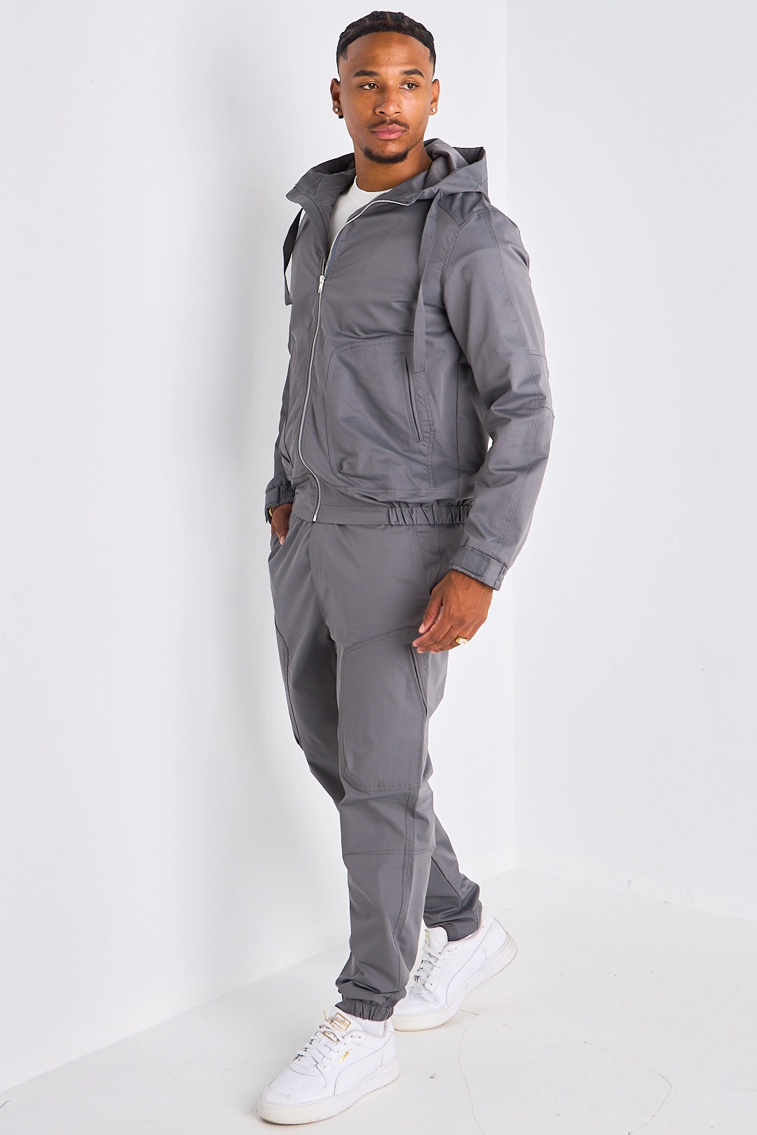 Ensemble 2 pièces : veste + jogging gris