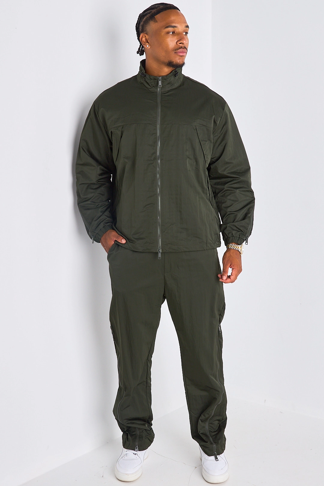 Ensemble 2 pièces : veste + jogging kaki