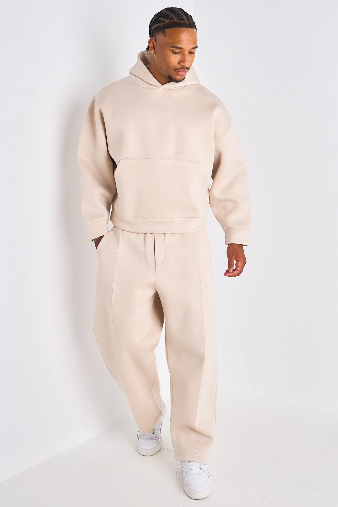 Ensemble 2 pièces : sweat + jogging beige