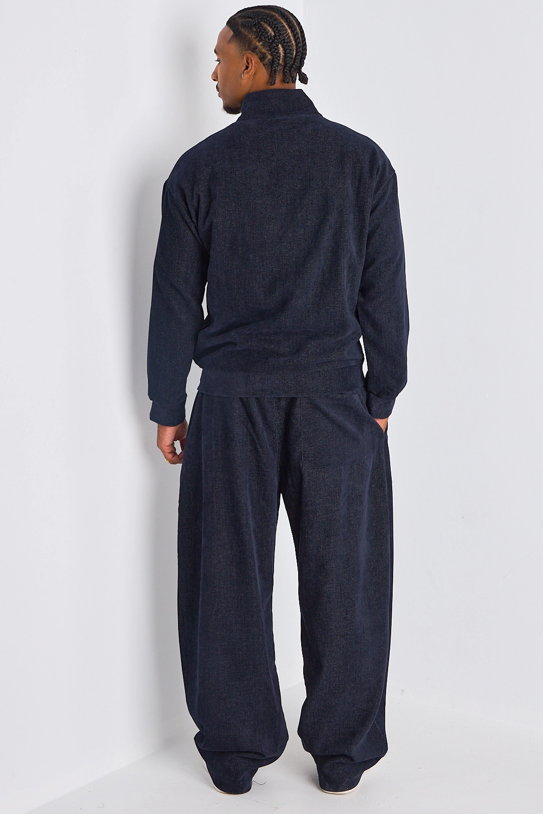 Ensemble 2 pièces : veste + jogging bleu marine chiné