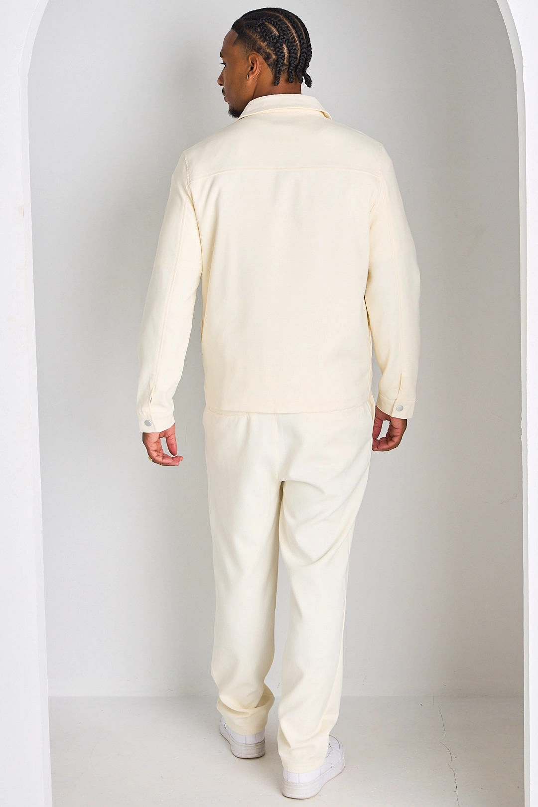 Ensemble 2 pièces : veste + pantalon beige