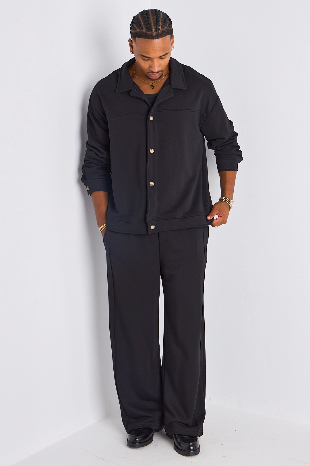 Ensemble 2 pièces : veste + jogging noir