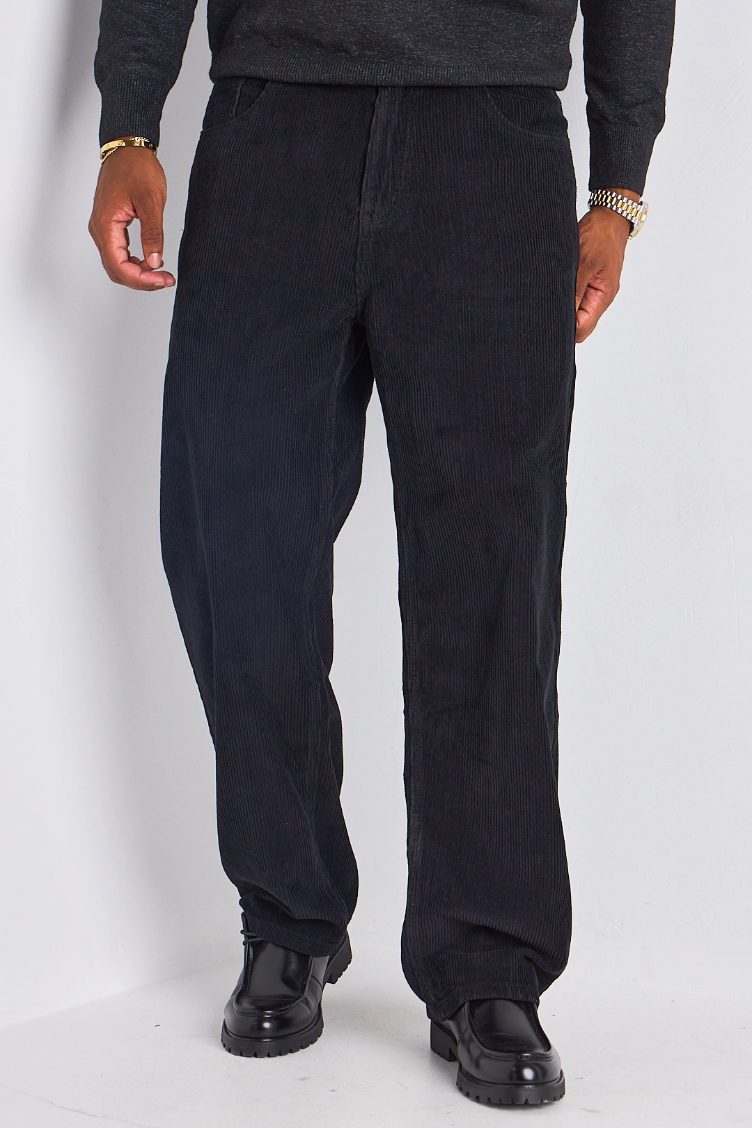 Pantalon en velours noir